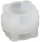 Preview: The image shows a transparent, sculptural object with a round opening in the middle. It has a flower-like shape and is slightly wavy at the edges. The surface feels smooth.
