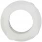 Preview: The image depicts a round, white object with an opening in the center. It has a textured surface and wavy edges, giving it a decorative look.
