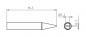 Preview: The image displays a technical drawing of a pen. It is 16.3 mm long, with a tip and a diameter of 1.3 mm. A top view shows the round opening with a depth of 0.3 mm.