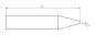 Preview: The image displays a technical drawing of an object measuring 29 mm in length with a tapered shape. A curve with a radius of 0.4 mm is located at the tip.