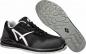 Preview: The image displays black safety shoes with gray details. They feature a modern design and a non-slip sole. The laces are easily adjustable, and the fabric appears durable.