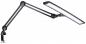 Preview: The image shows a black, adjustable desk lamp with a long, rectangular light source. The arm of the lamp is movable and jointed in the middle. It is attached with a clamp.