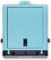 Preview: The image shows a rectangular, turquoise box with a flap on top and a black lower area. Inside, there is a small lamp switch.