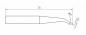 Preview: The image displays a technical drawing of a tool. It has a length of 26 mm, with a sharp, hook-like shape that has a diameter of 0.5 mm and extends at an angle of 25°.