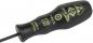 Preview: The image shows a black screwdriver with an ergonomic handle and yellow lettering. The blade is thin and long, suitable for fine work. The handle reads "Made in Germany".