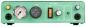 Preview: The image displays a green device with various controls: pressure gauge on the left side, a black rotary knob in the center, switches for timer and power on the right side.