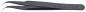 Preview: The image shows a sharp, black tweezer made of stainless steel. It features a thin and curved handle suitable for precise work. The surface is matte and smooth.