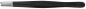 Preview: The image shows a black tweezer with one smooth and one serrated edge. The tweezer has narrow tips and a sturdy handle that fits well in the hand.