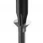 Preview: The image shows a screw head with a black, round part on top. Below it is a wider, flat metal surface. The screw has a threaded structure.