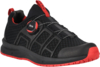 Preview: The shoe is black with red accents. It features a lightweight, breathable upper and a grippy sole. A special closure system ensures a comfortable fit.