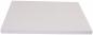 Preview: Das Bild zeigt eine rechteckige, flache, weiße Platte. Die Oberfläche ist glatt und einfarbig, ohne Muster oder Texturen. Die Kanten sind geradlinig und klar definiert.