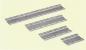 Preview: The image shows four long, narrow metal plates of different lengths. They are flat and have uniform holes in a row along the edges. The background is light.