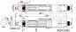 Preview: The image displays technical drawings of a component with dimensions in millimeters. Multiple views are shown, including a top view and a side view.