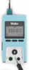 Preview: Das Bild zeigt ein digitales Thermometer von Weller. Es hat ein blaues Gehäuse mit einem großen, digitalen Display, das 350 °C anzeigt. An der Seite befindet sich ein Anschluss.