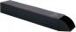 Preview: The image shows a long, black box with a flattened end. The box has a simple, rectangular shape and is open on one side.