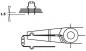 Preview: The image displays technical drawings of a component. The top shows a side view with a dimension of 1.5. Below is a detailed top view with additional lines and shape elements.