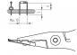 Preview: The image displays a technical drawing of a tool, likely a pair of pliers. One side shows the pliers from a side view with a section cut, the other side presents a schematic view with dimensions.