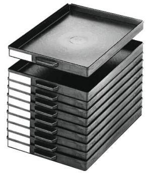 Schubfach Gr. 2.0, leitfähig, schwarz, für Aufbauschrank Größe 2.0