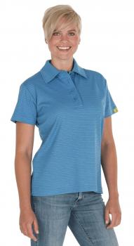 ESD Poloshirt Lady PremiumSmooth, azur