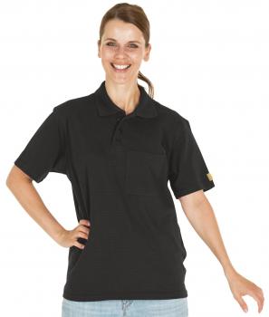 Poloshirt Uni, Kurzarm, schwarz ESD