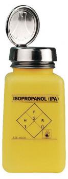 Preview: The image shows a yellow bottle with a silver screw cap. On the front it reads 