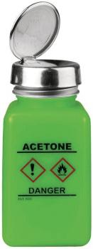 Preview: The image shows a green bottle with a metallic cap. On the bottle, the words 