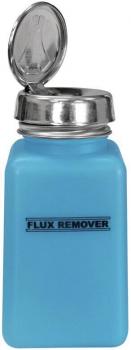 Preview: The image displays a blue bottle with a silver cap. The front features 