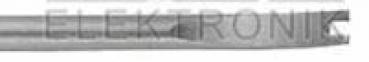 The image shows a long, narrow object with a slightly curved edge on the left side. Below it, in capital letters, is the word "ELECTRONICS".