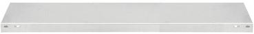 The image shows a silver clip or holder made of metal. It has a flat, rectangular shape with a notch and a small tab. It appears sturdy and functional.