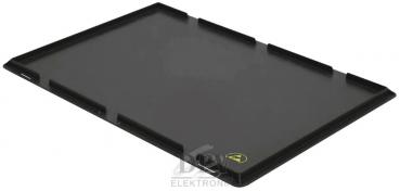Auflagedeckel ESD für Faltbox 600x400 mm