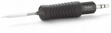 The item is a black screwdriver with a non-slip grip. The tip is long and thin, suitable for precise screwing tasks. The handle has an ergonomic shape.