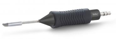 The image shows a tool with a rubberized, black handle and a long, thin metal tip. The handle has ridged areas for better grip. Ideal for precise work.