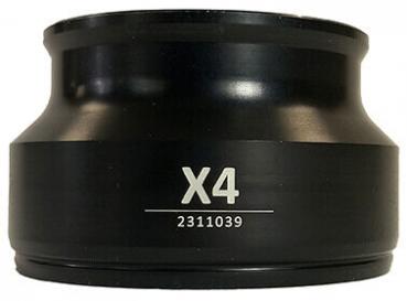 It is a black, cylindrical object with a wide top rim and narrower bottom. On the front, the numbers "X4" and "2311039" are printed.