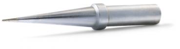 The image shows a metallic cone with a narrow, pointed tip and a wider bottom end that serves as a handle. The surface is smooth and shiny.