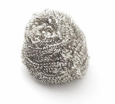 The image shows a gold-colored, spiral-shaped object made of thin wires. It has an irregular, foamy shape and looks somewhat like a curly ball.