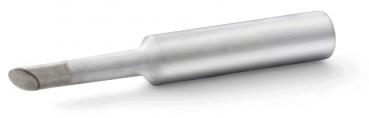 It is a silver, elongated pen with a sharp, rounded tip. The surface is smooth and shiny, and the pen has a firm, sturdy grip.