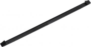 The image shows a long, narrow, black object with rectangular ends. It has a smooth surface and could be a holder or a support bar.