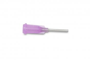 The image shows a screwdriver with a purple handle and a metal blade. The handle has a rectangular shape, while the blade is long and narrow.
