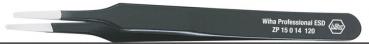 The image shows a long, narrow pair of tweezers. It has sharp, white working ends and a black handle. The handle bears the inscription "Wha Professional SSD".