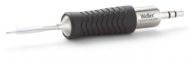 The image shows a screwdriver with a rubberized, non-slip grip. The tip is narrow and metallic, ideal for precise work. It is a tool for small screws.