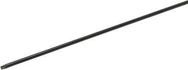 The image shows a long, straight, black rod or bar. It is thin and uniform in thickness, with no distinct features or decorations.