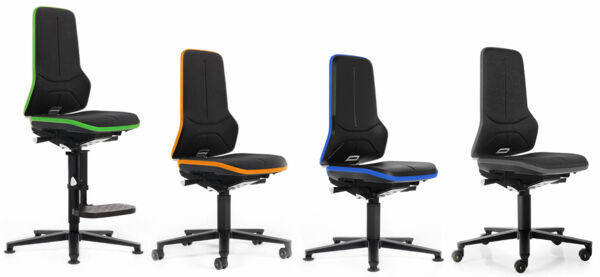 The image shows an office chair with a detachable backrest and seat cushion. The chair has a black base with green accents. The backrest and seat are gray.