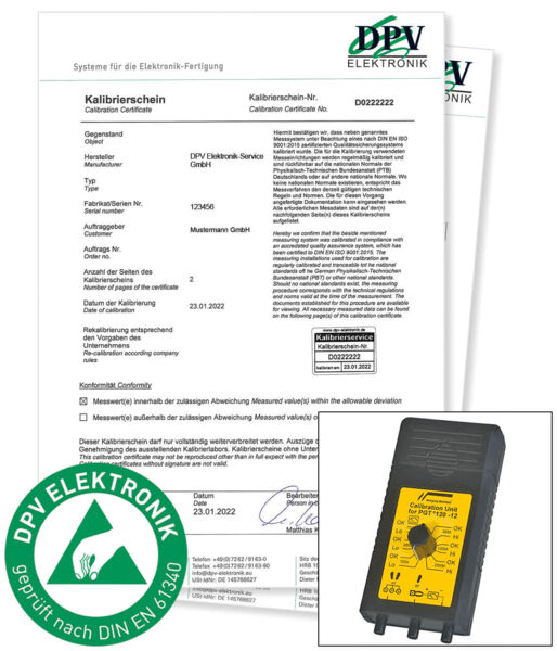 Preview: Calibrations for measuring equipment and calibration units