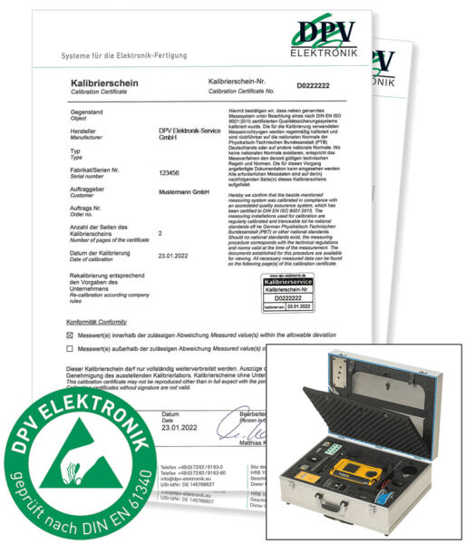 Preview: Calibrations for measuring equipment and calibration units