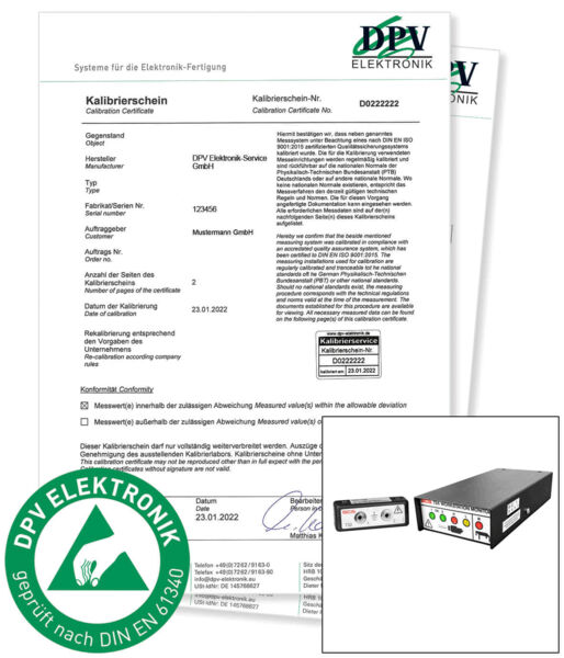 Preview: Calibrations for measuring equipment and calibration units