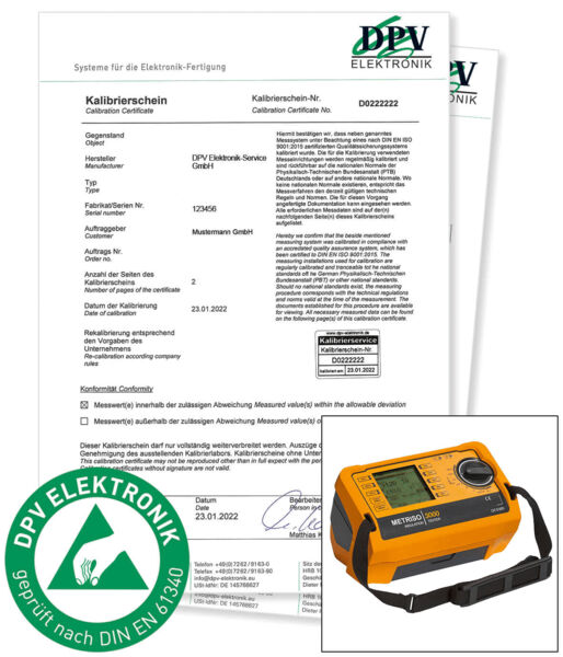 Preview: Calibrations for measuring equipment and calibration units