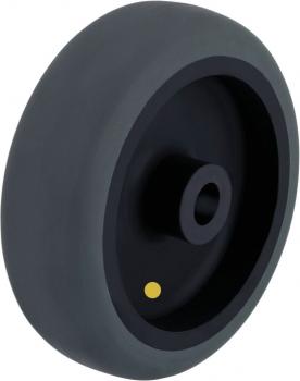 ESD-Apparaterolle mit thermoplastischem Gummi-Laufbelag 650, Tragkraft 50 kg