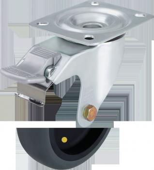 ESD-Apparate-Lenkrolle mit Aufnahmeplatte - "stop-fix" 650, Tragkraft 70 kg