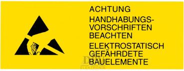 Etikett Handhabungsvorschriften deutsch Rolle