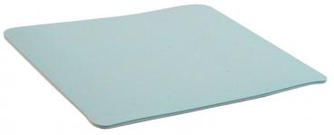 The image displays a smooth, rectangular mat in light blue color. The corners are slightly rounded, and the surface is flat and untextured.